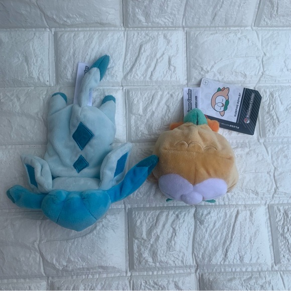 Pokémon Center Glaceon and Rowlet Good night ver Kuttari Plush Doll - Picture 3 of 9